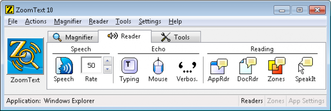 Logiciels adaptés - ZoomText Niv. 1 ou 2