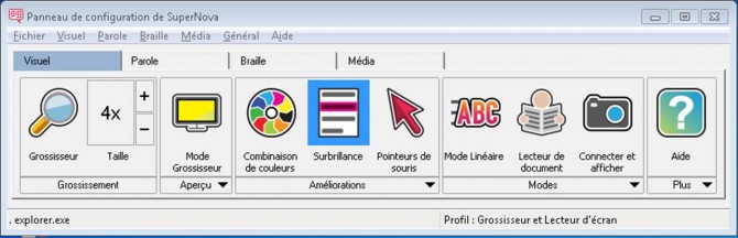Supernova - Agrandisseur et Lecteur d'écran